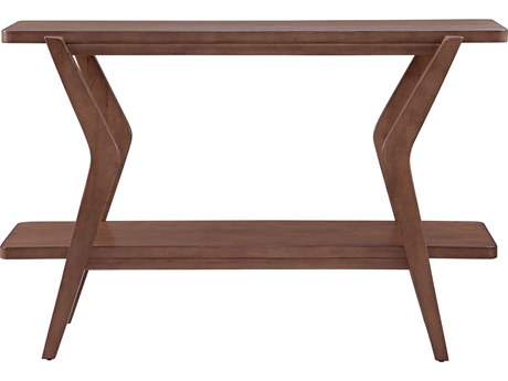 Bassett Mirror Stratton Rectangular Wood Walnut Consolee Table