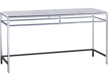 Bassett Mirror Medine Raiden Rectangular Marble White Console Table