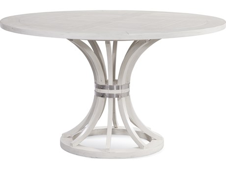 Bassett Mirror Maxine Round Wood Ivory Dining Table