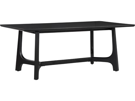 Bassett Mirror Dunnigan Rectangular Wood Black Matte Stain Dining Table