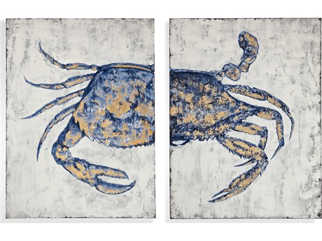 Bassett Mirror Blue Crab Canvas Wall Art