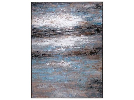 Bassett Mirror 59" Blue Lotus Wall Art