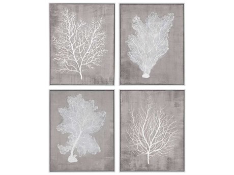 Bassett Mirror 25" Brown TranquilWall Art Set of 4