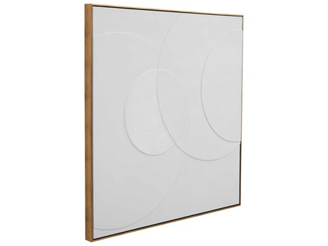 Bassett Mirror 39" White Verdi Wall Art