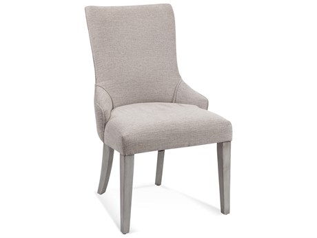 Bassett Mirror Delaney Fabric Gray Upholstered Side Dining Chair