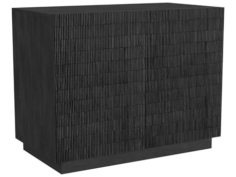 Bassett Mirror Gaines 44" Mango Wood Sandblasted Black Wash Sideboard