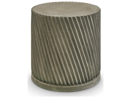 assett Mirror Round Concrete Concret End Table