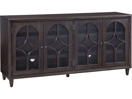 Bassett Mirror Burton 64" Pine Wood Espresso Clear Sideboard