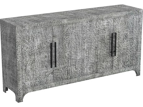 Bassett Mirror Clancy 68" Mango Wood Sandblasted Rustic Grey Sideboard
