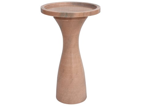 Bassett Mirror Baird Round Marble Clay End Table