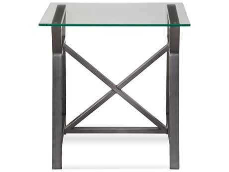 Bassett Mirror Ross Square Glass End Table