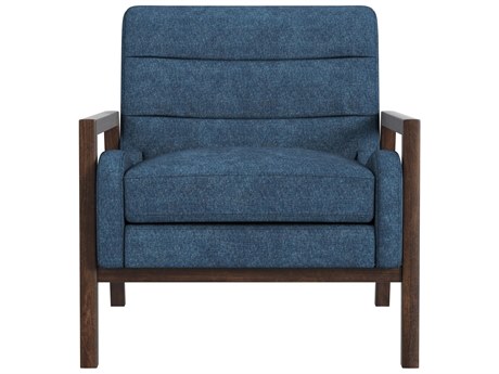 Bassett Mirror Burton Blue Fabric Accent Chair