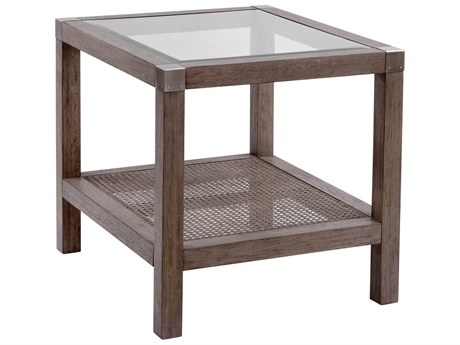 Bassett Mirror Calum Rectangular Glass Brown End Table