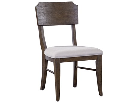 Bassett Mirror Kellan Rubberwood Gray Upholstered Side Dining Chair Set of 2