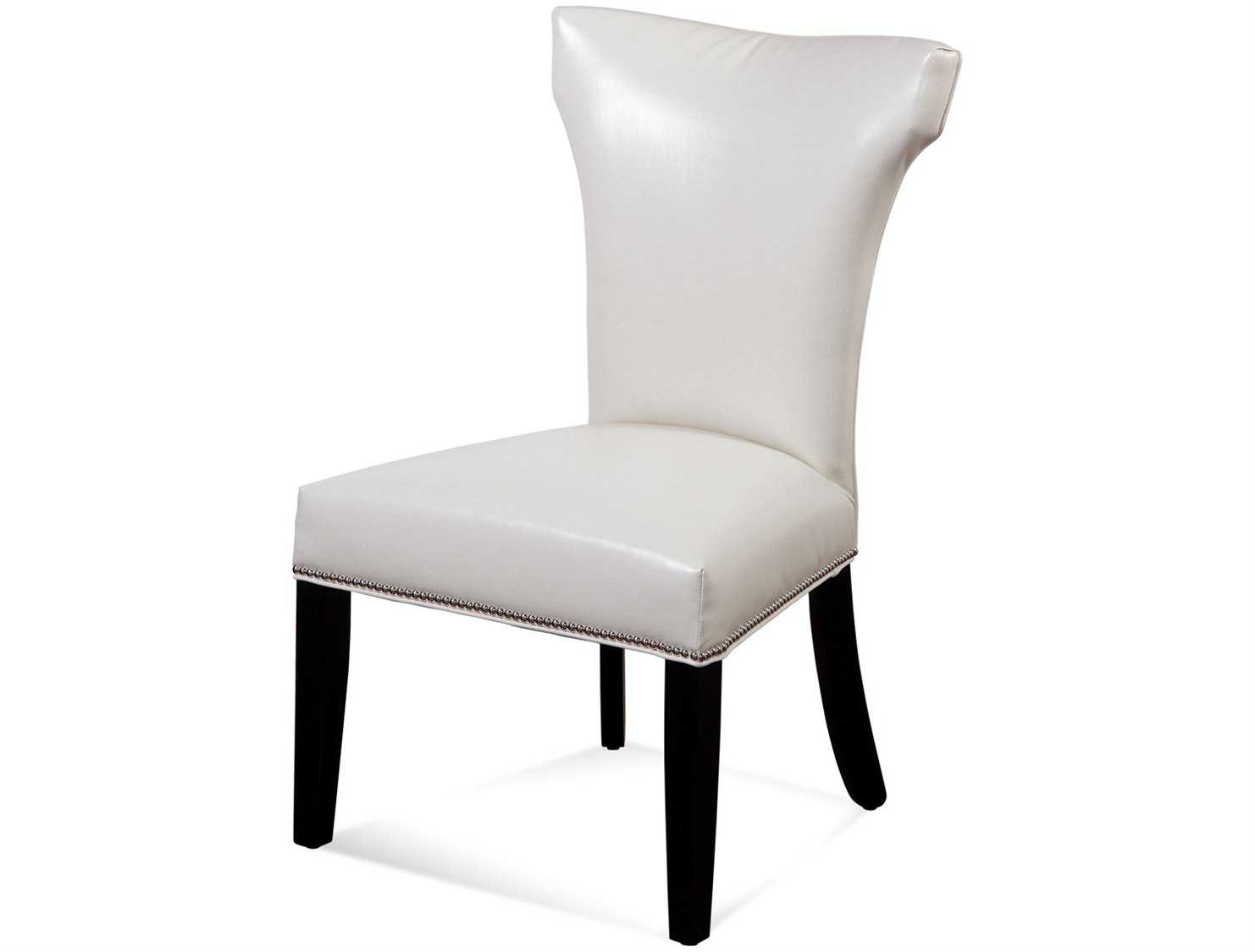 Bassett Mirror Thoroughly Modern Ivory Nelson Shaped Nailhead Parson