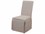 Bassett Mirror Skirted Parsons Gray Linen Side Chair  BADPCH8746EC