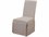 Bassett Mirror Belgian Modern White Skirted Gray Parsons Side Chair  BADPCH8746EC