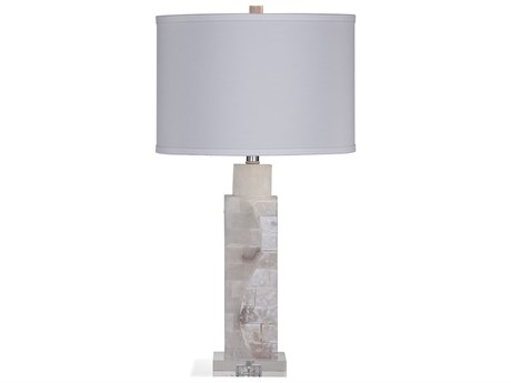 Bassett Mirror Presidio Alabaster White Table Lamp