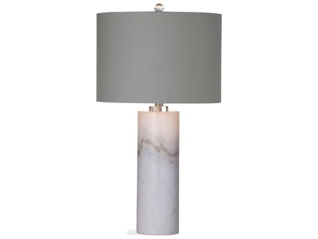 Bassett Mirror Raywick White Marble Gray Buffet Lamp