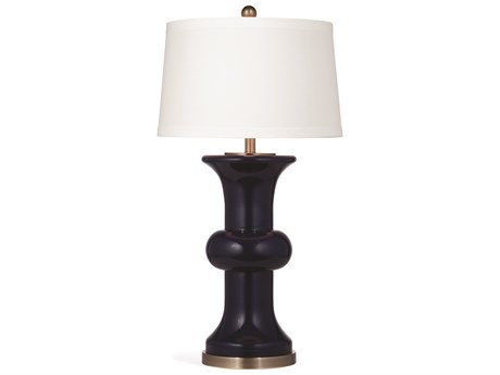 Bassett Mirror Vince Navy Blue Glass Table Lamp