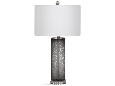 Bassett Mirror Glass Grey Clear LED Buffet Lamp