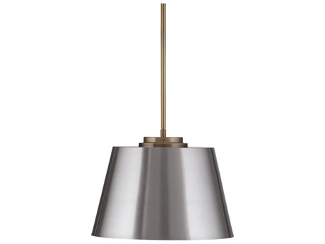 Bassett Mirror Metal Brushed Steel B Brass Empire Pendant