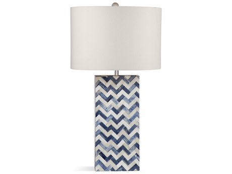 Bassett Mirror Iron White Blue Buffet Lamp