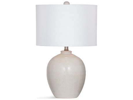 Bassett Mirror Ceramic Cream White Table Lamp