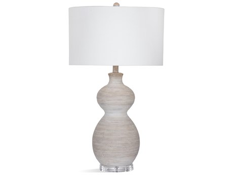 Bassett Mirror Ceramic Beige White Buffet Lamp