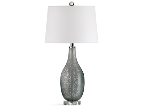 Bassett Mirror Smoke Gray Glass Buffet Lamp
