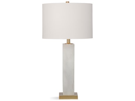 Bassett Mirror White Marble Gold Crystal Buffet Lamp