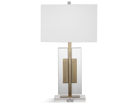 Bassett Mirror Clear Crystal Brass Buffet Lamp