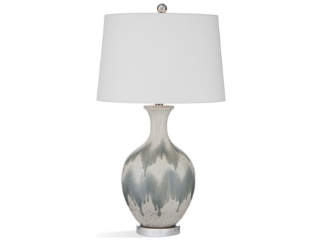 Bassett Mirror Grey White Glaze Buffet Lamp