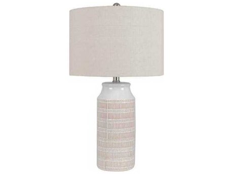Bassett Mirror White Cream Off Buffet Lamp