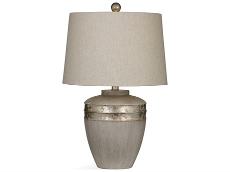 Bassett Mirror Cement Ant Silver Gray Table Lamp