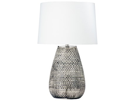 Bassett Mirror Cream Black White Buffet Lamp