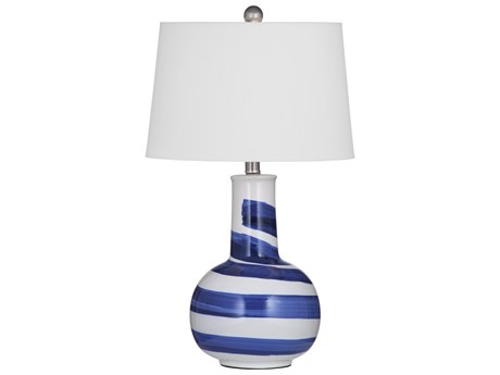 Bassett Mirror Blue White Cream Table Lamp