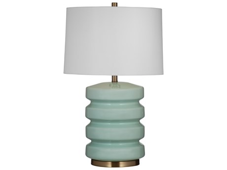 Bassett Mirror Light Green Antique Brass Buffet Lamp