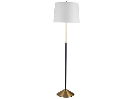 Bassett Mirror Sindi Black Brushed Brass Floor Lamp