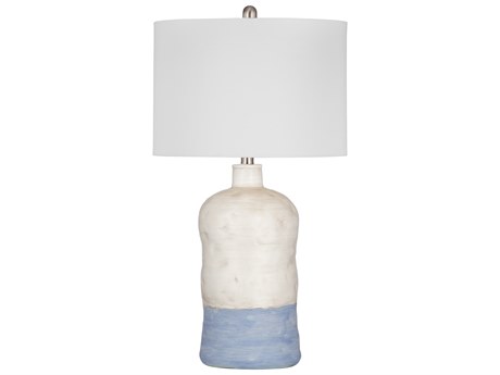 Bassett Mirror Matte Wht Blue Buffet Lamp