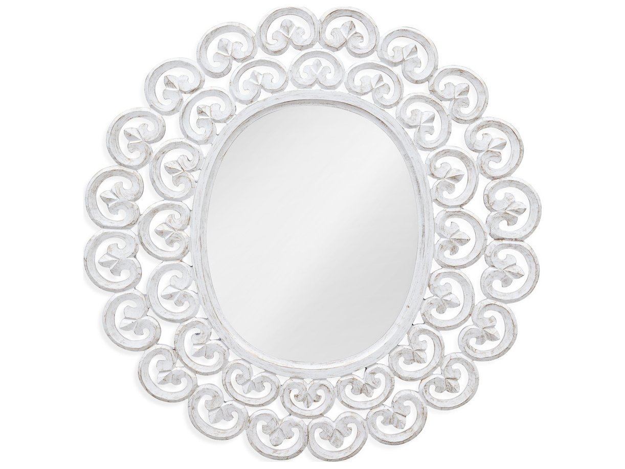 Bassett Mirror Siren Grey Distressed 36'' Round Wall Mirror BAM4478EC