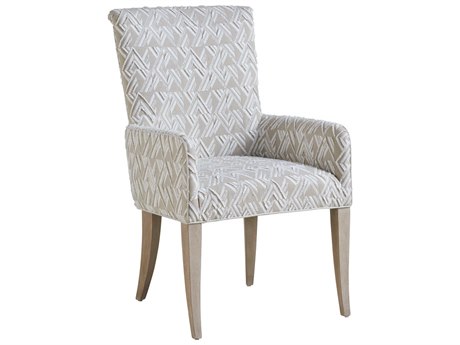 Barclay Butera Malibu Serra Brown Upholstered Arm Dining Chair