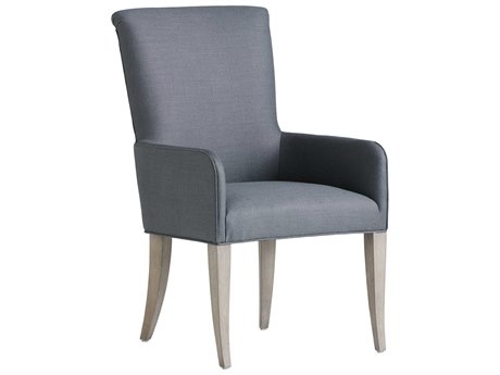Barclay Butera Malibu Serra Blue Upholstered Arm Dining Chair