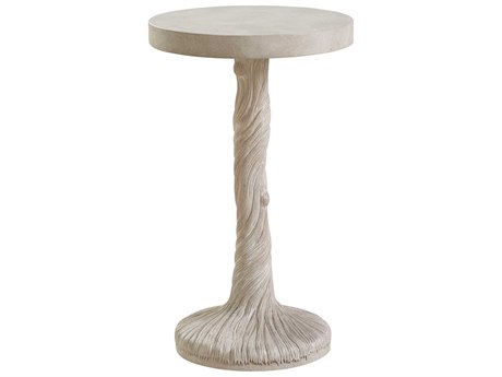 Barclay Butera Malibu Saddle Peak Round Concrete Natural End Table