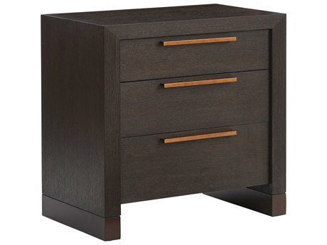 Barclay Butera Park City Jordanelle 3-Drawers Brown Nightstand