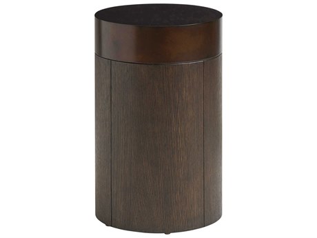 Barclay Butera Park City Black Diamond Round Metal End Table