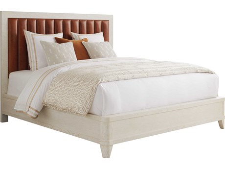 Barclay Butera Carmel Cambria Brown Wood King Panel Bed