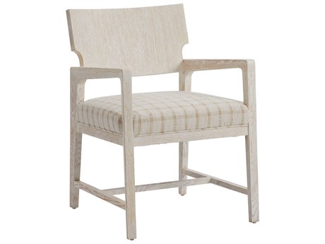 Barclay Butera Carmel Ridgewood White Upholstered Arm Dining Chair