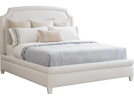 Barclay Butera Upholstery Avalon White Tides Upholstered Queen Panel Bed