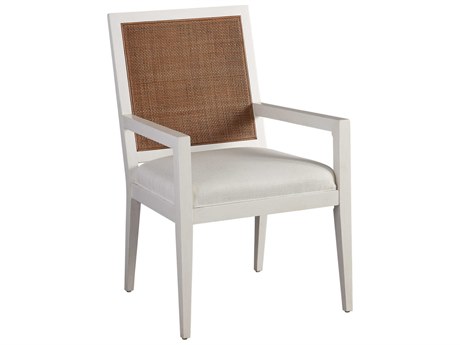 Barclay Butera Laguna Smithcliff Woven Brown Upholstered Arm Dining Chair